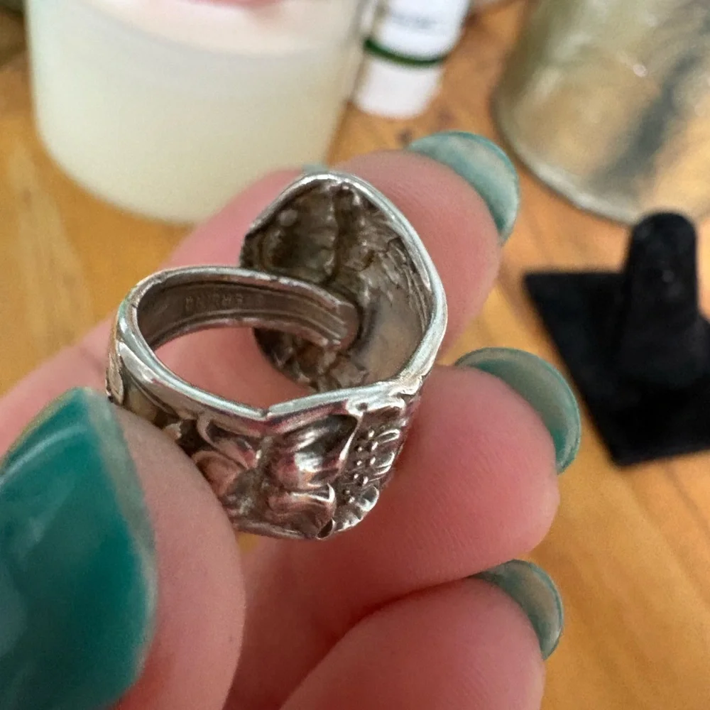Sterling Silver Vintage Spoon Ring size 5 - Picture 11 of 15